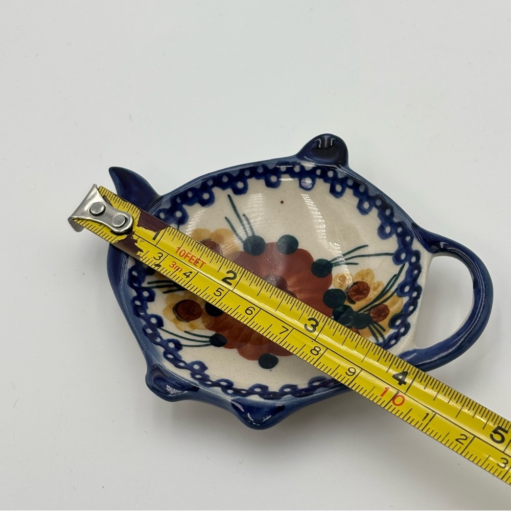 Boleslawiec Unikat Polish Handcrafted Floral Teapot Dish Made in Poland - Picture 6 of 6